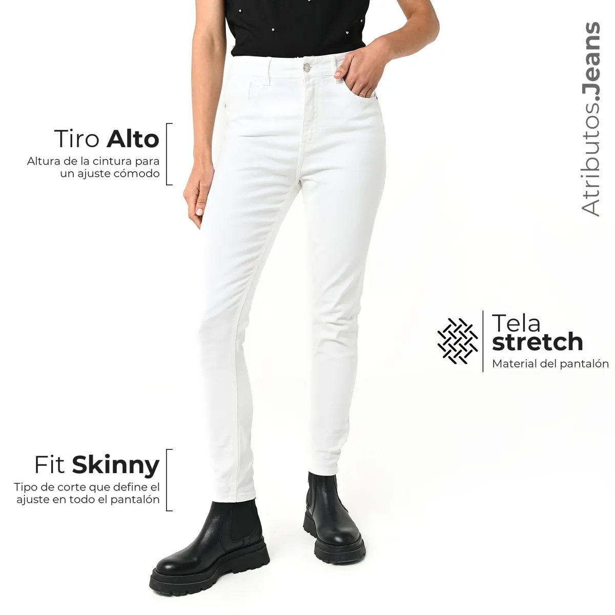 BASEMENT - Jean Skinny Mujer Tiro alto Basement
