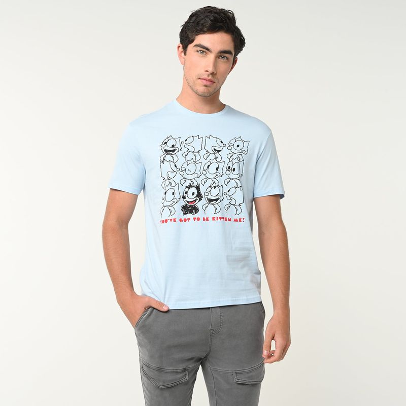 BEARCLIFF - Camiseta Hombre Manga corta con Estampado de Algodón Bearcliff