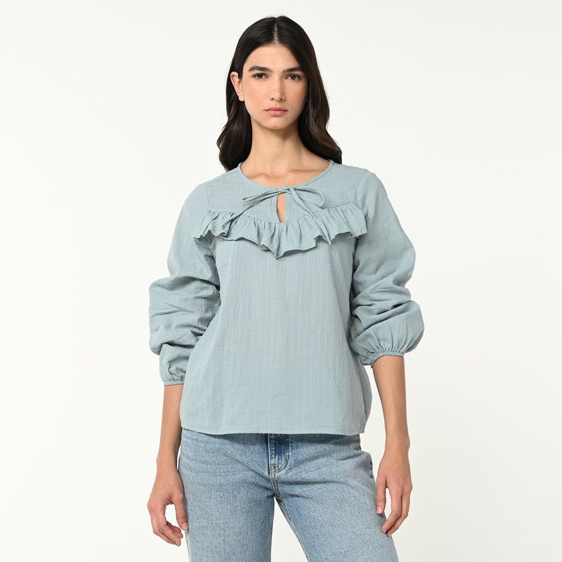 UNIVERSITY CLUB - Blusa Mujer Manga larga de Algodón University Club