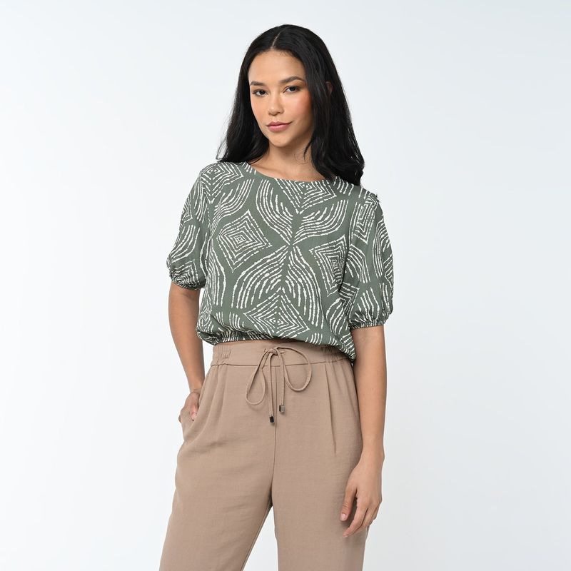 UNIVERSITY CLUB - Blusa Mujer Manga corta de Algodón University Club