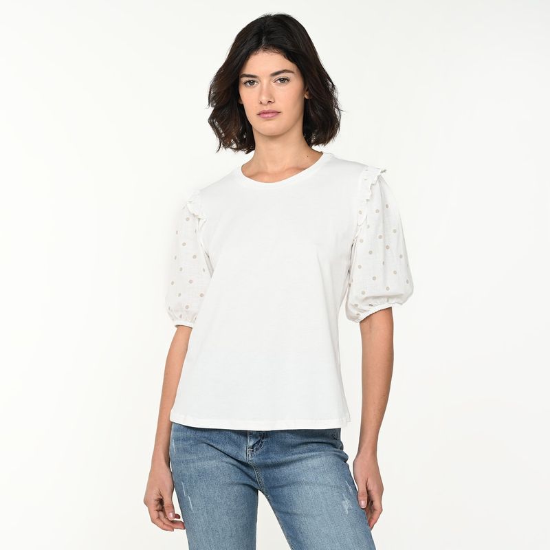 UNIVERSITY CLUB - Blusa Mujer Manga 3/4 de Algodón University Club