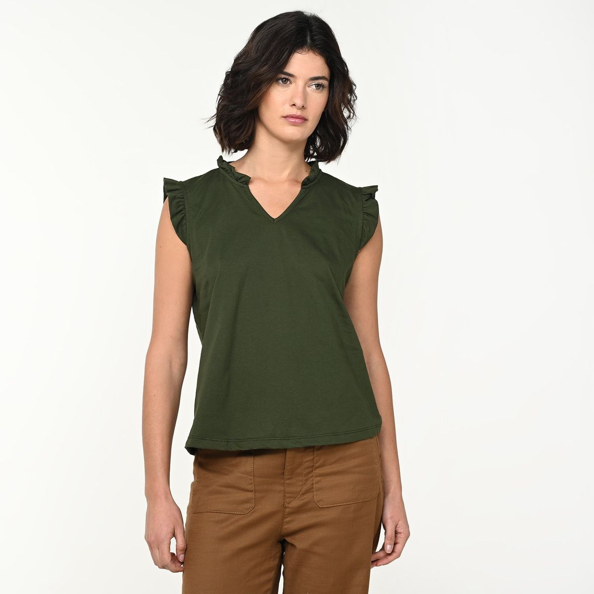 UNIVERSITY CLUB - Blusa Mujer Sin mangas de Algodón University Club Regular fit