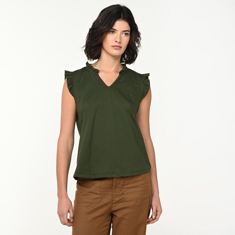 UNIVERSITY CLUB - Blusa Mujer Sin mangas de Algodón University Club