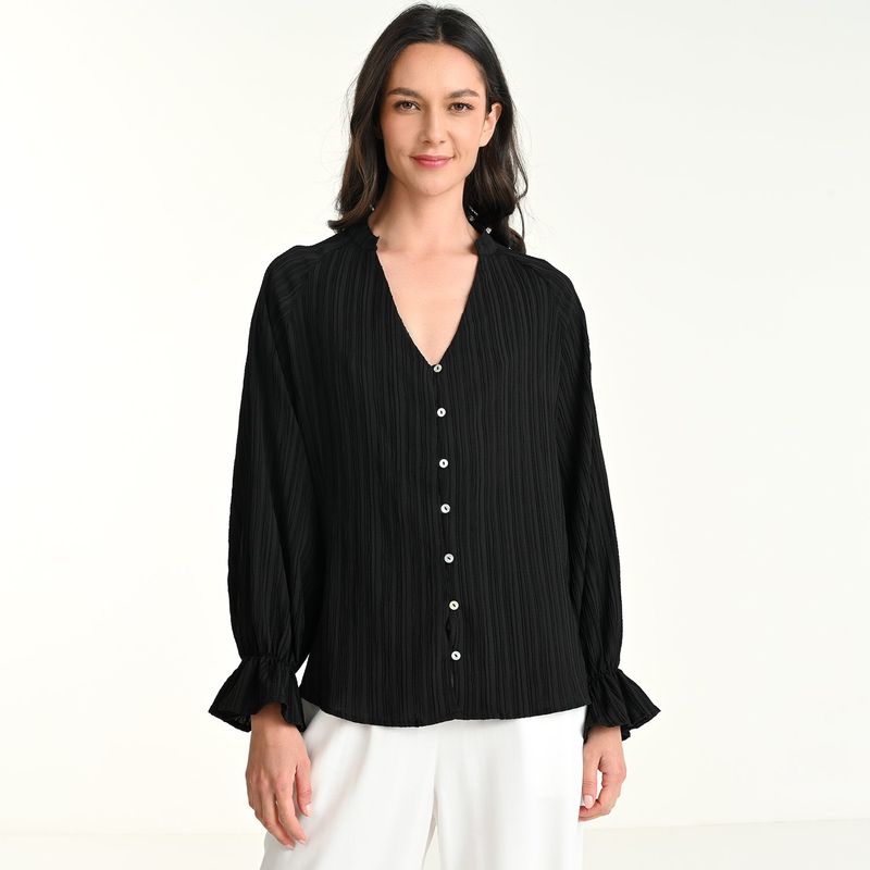 UNIVERSITY CLUB - Blusa Mujer Manga larga globo University Club