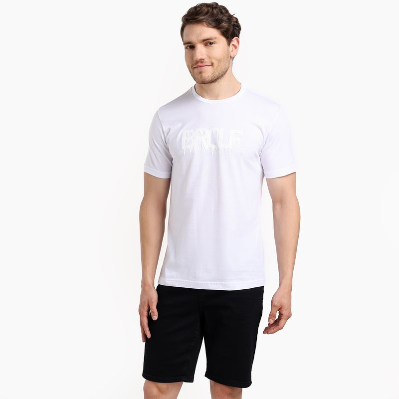 BEARCLIFF - Camiseta Hombre Manga corta con Estampado de Algodón Bearcliff