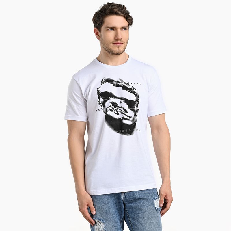 BEARCLIFF - Camiseta Hombre Manga corta con Estampado de Algodón Bearcliff