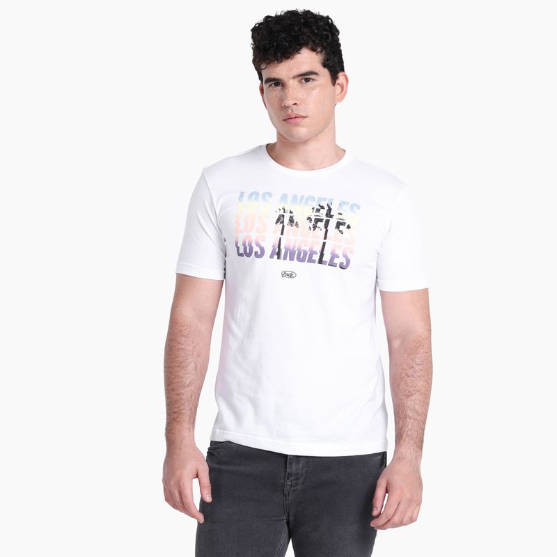 BEARCLIFF - Camiseta Hombre Manga corta con Estampado de Algodón Bearcliff