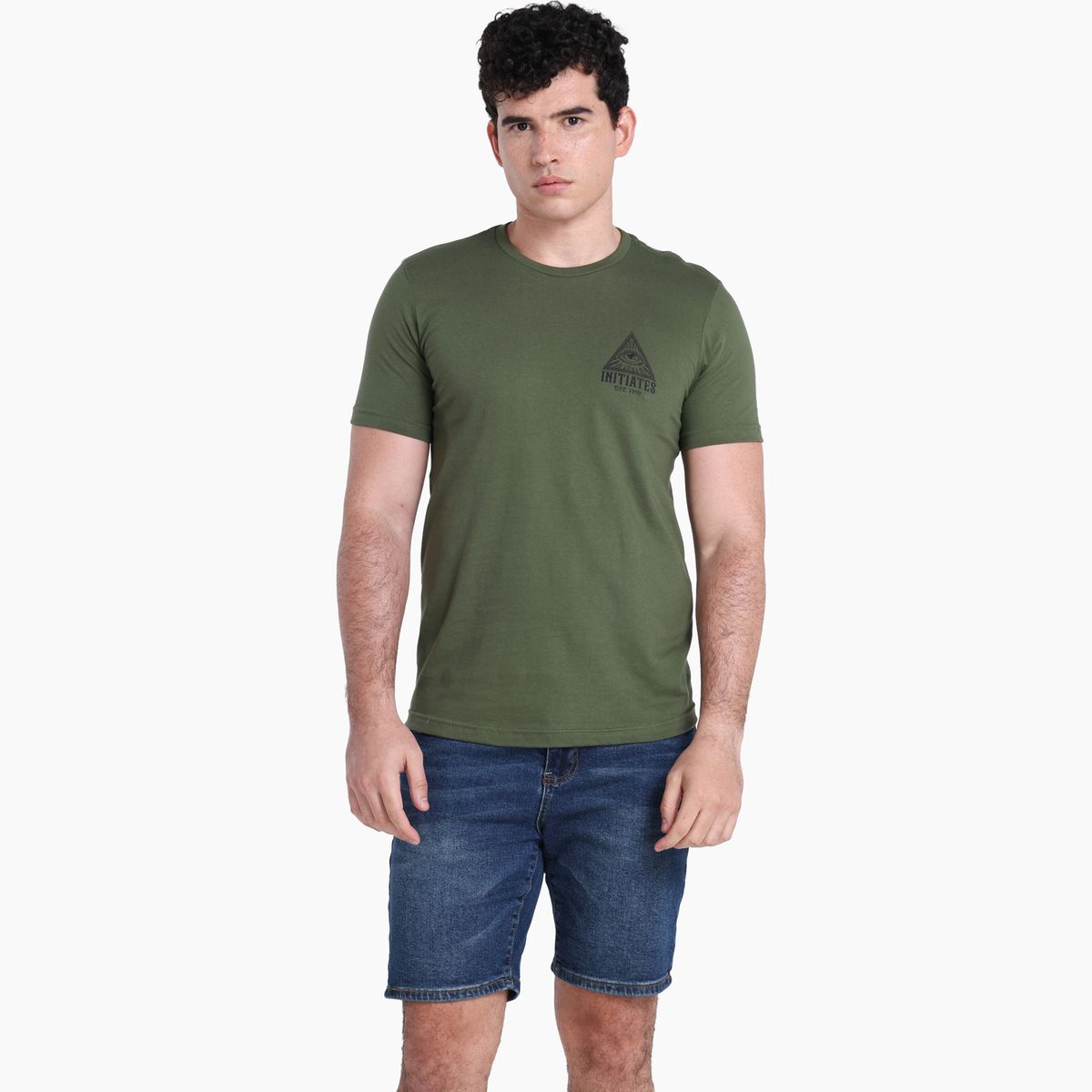 BEARCLIFF - Camiseta Hombre Manga corta con Estampado de Algodón Bearcliff