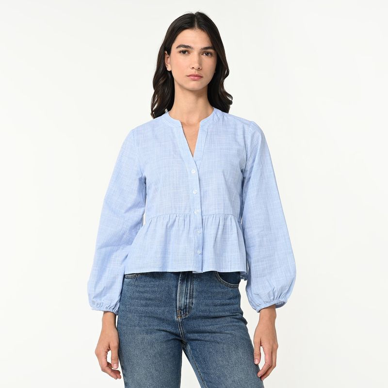 UNIVERSITY CLUB - Blusa Mujer Manga larga de Algodón University Club