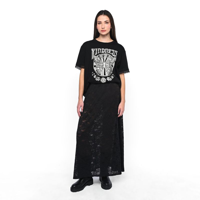 DENIMLAB - Falda Maxi Mujer de Nailon Denimlab