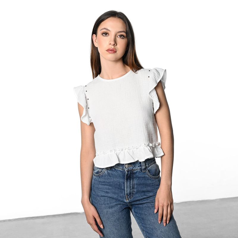 DENIMLAB - Blusa Mujer Sin mangas de Algodón Denimlab