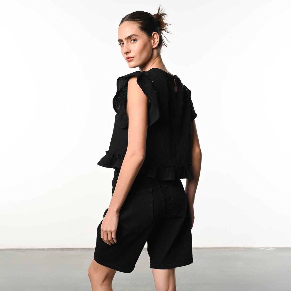 DENIMLAB - Blusa Mujer Manga corta de Algodón Denimlab 