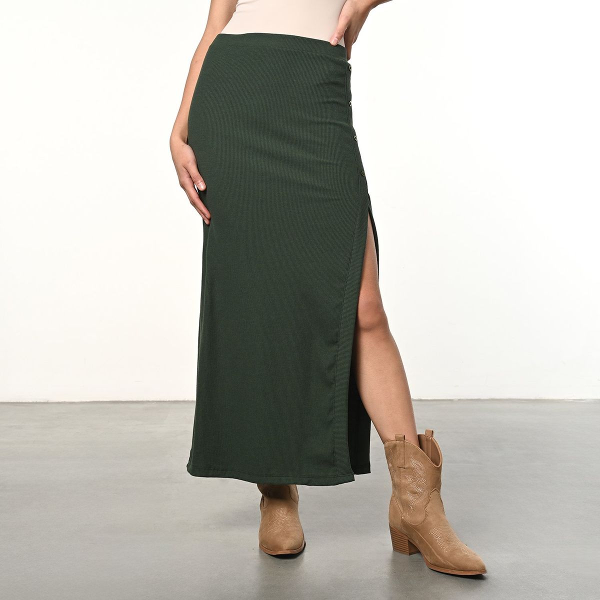 DENIMLAB - Falda Maxi Mujer de Algodón Denimlab