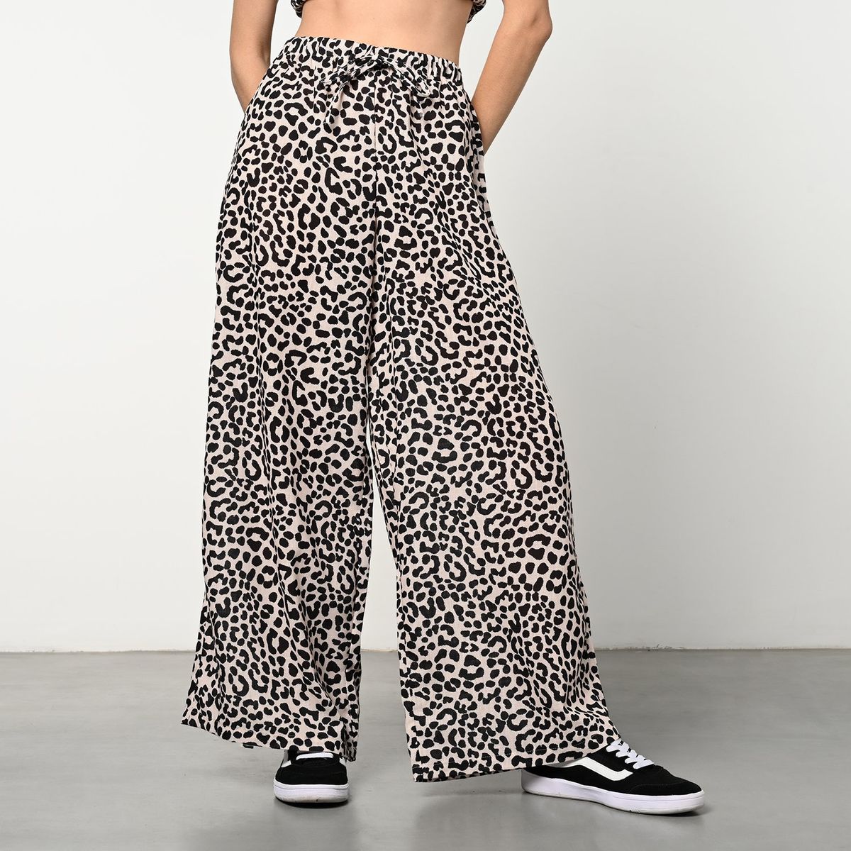 DENIMLAB - Pantalón Recto Mujer Tiro alto Animal print Denimlab
