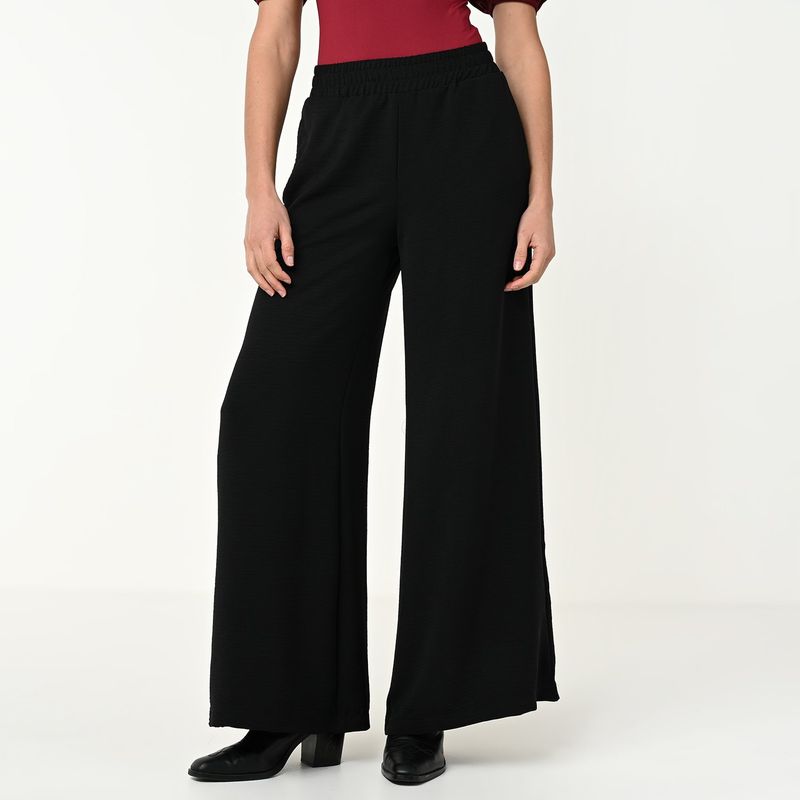 BASEMENT - Pantalón Wide leg Mujer Tiro medio Basement