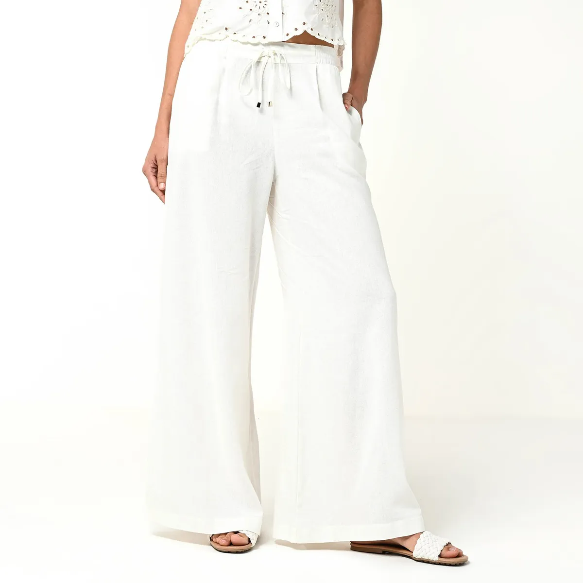 BASEMENT - Pantalón Recto Mujer Tiro alto Basement