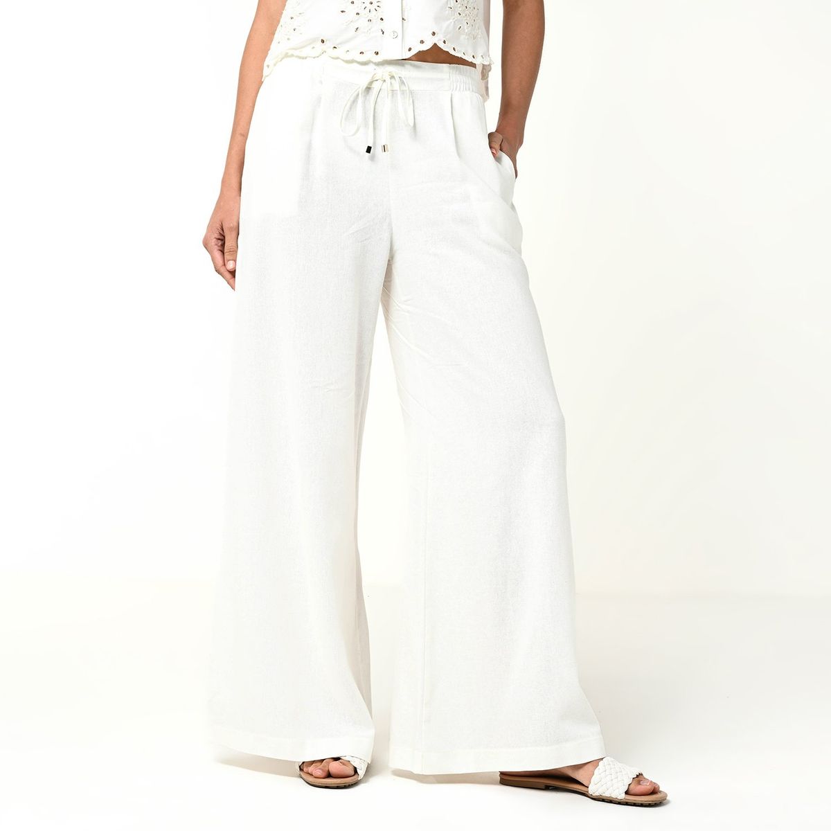 BASEMENT - Pantalón Recto Mujer Tiro alto Basement