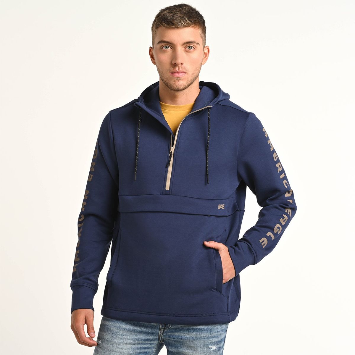 AMERICAN EAGLE - Hoodie Hombre con Logo American Eagle