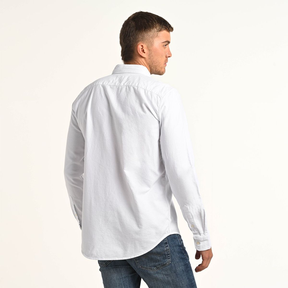 AMERICAN EAGLE - Camisa Hombre Manga larga Slim de Algodón American Eagle
