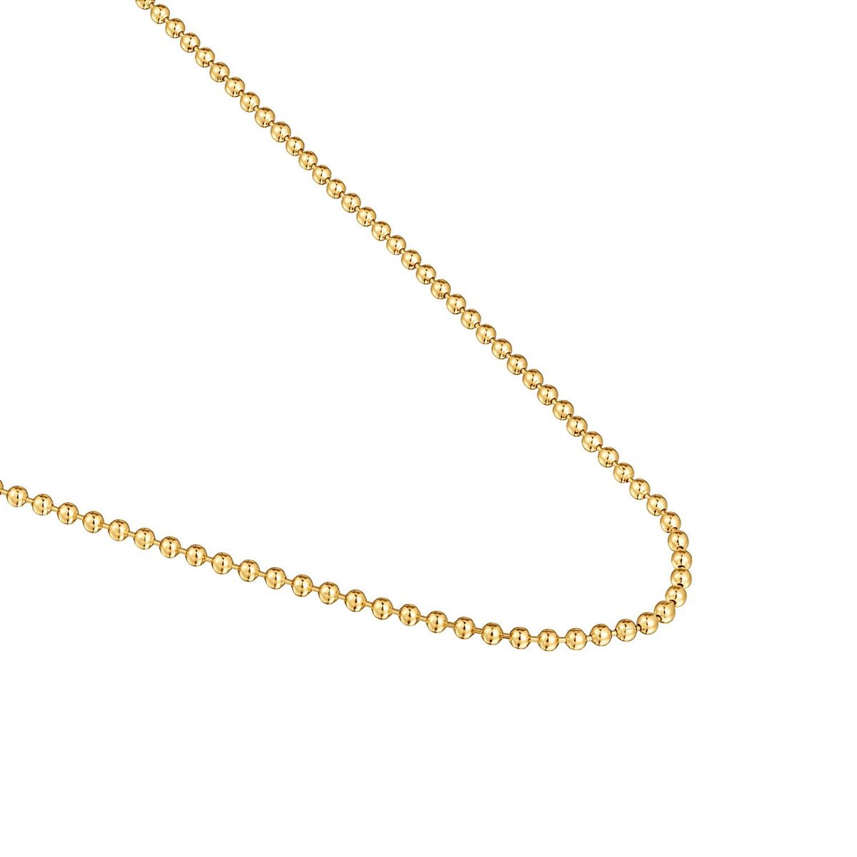 TOUS - Gargantilla con baño de oro de 18 kt sobre plata con bolas 45 cm TOUS Basics