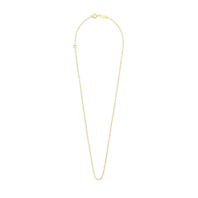 TOUS - Gargantilla con baño de oro 18 kt sobre plata y anillas rectangulares, 40 cm Chain