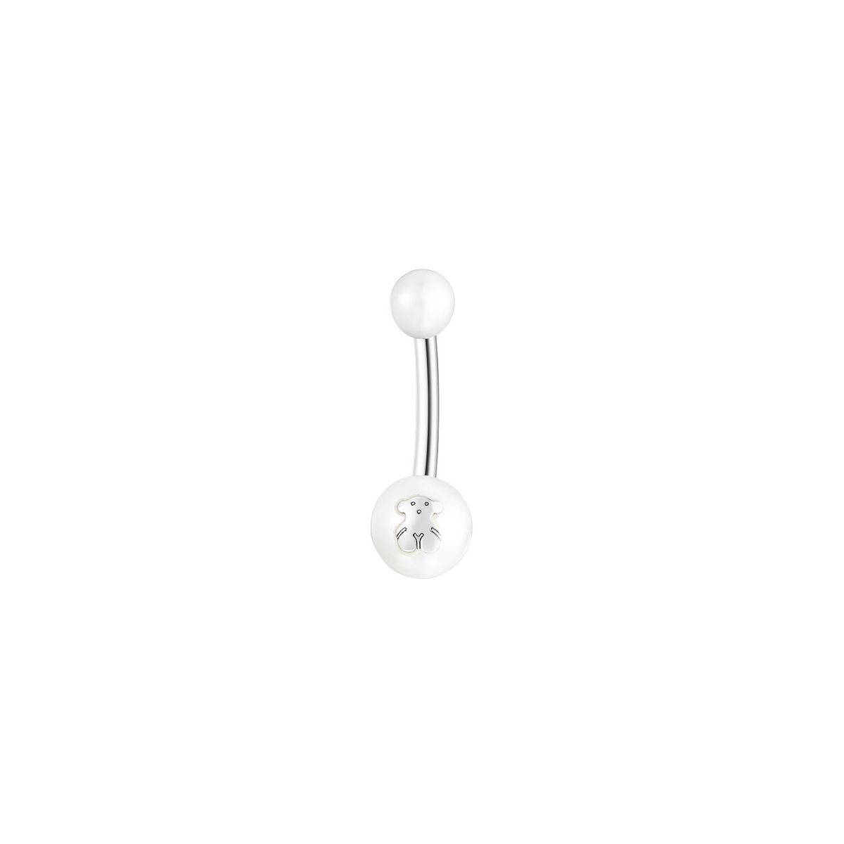 TOUS - Piercing de ombligo de acero y perlas TOUS Pearl