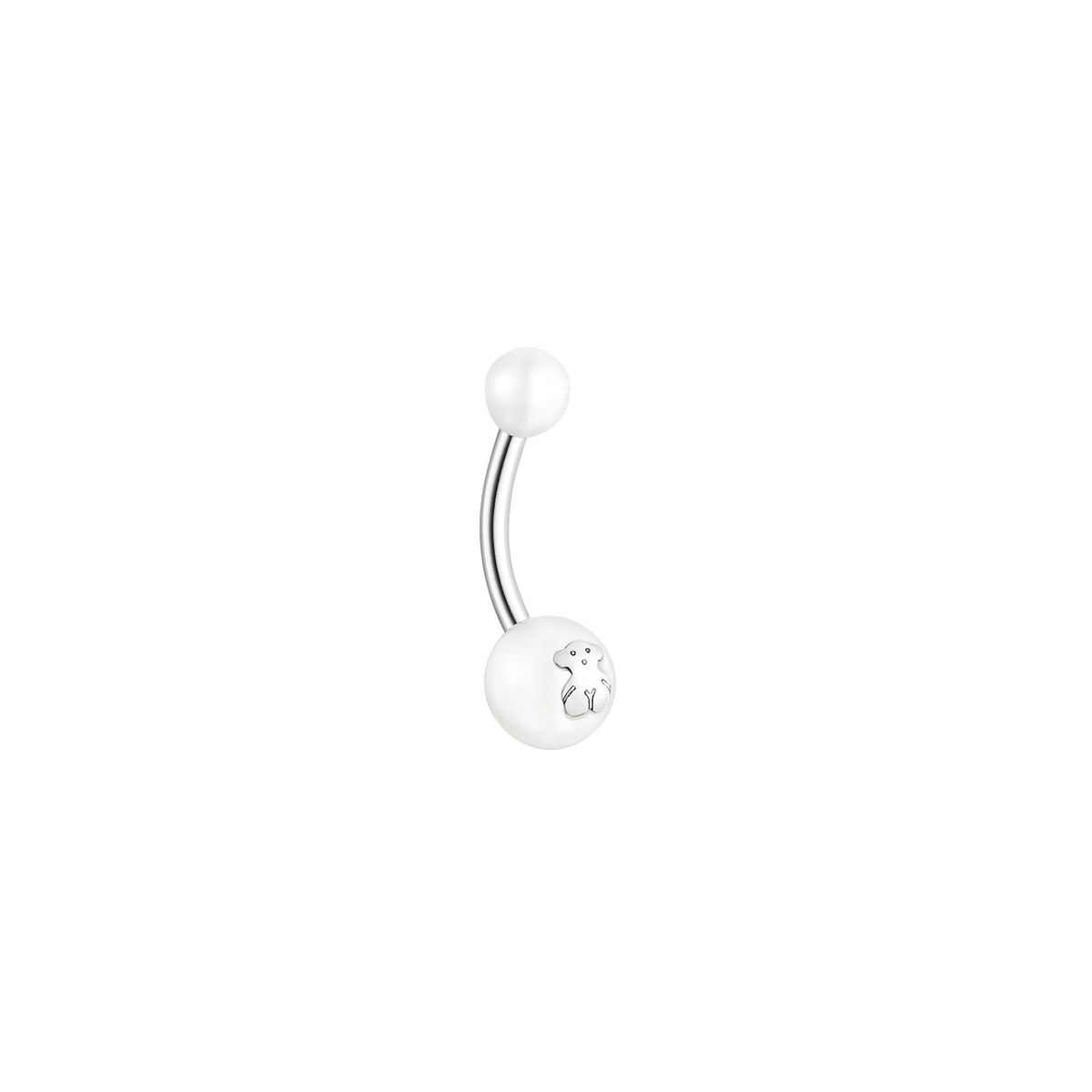 TOUS - Piercing de ombligo de acero y perlas TOUS Pearl