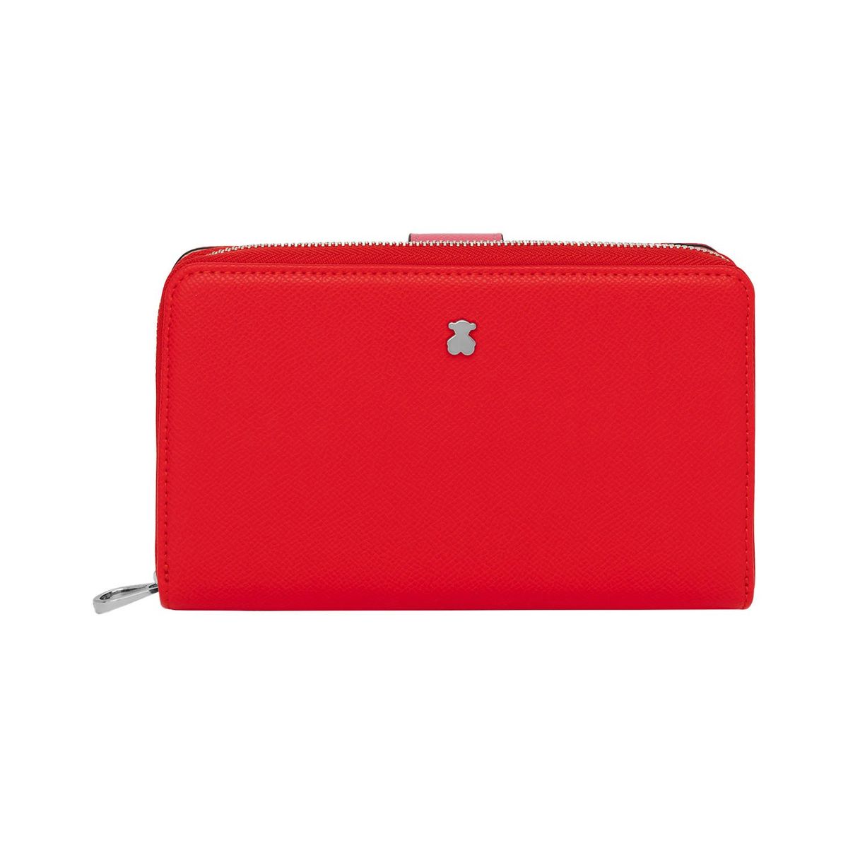TOUS - Billetera mediana roja New Dubai Saffiano