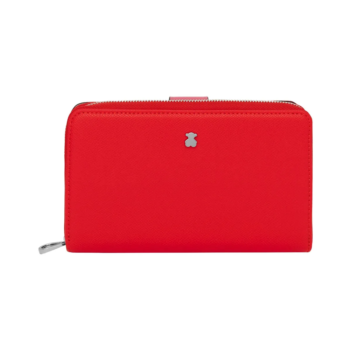 TOUS - Billetera mediana roja New Dubai Saffiano