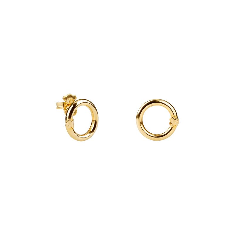 TOUS - Aretes Hold con baño de oro 18 kt sobre plata