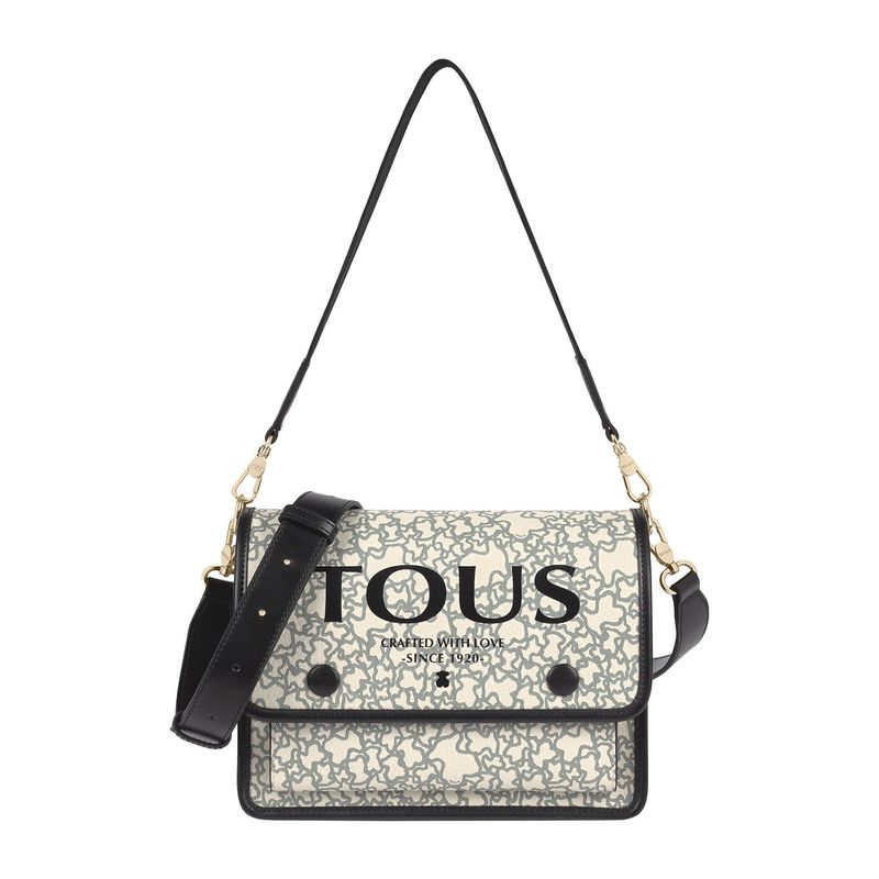 TOUS - Bandolera mediana Audree Kaos Mini beige y negro