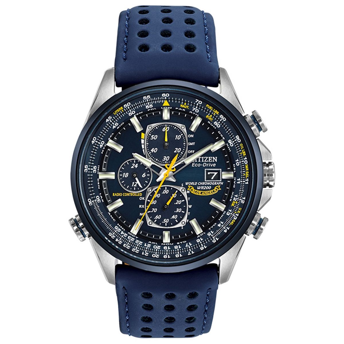 CITIZEN - Reloj Citizen Hombre Sport Luxury. Reloj Cuero Azul AT8020-03L
