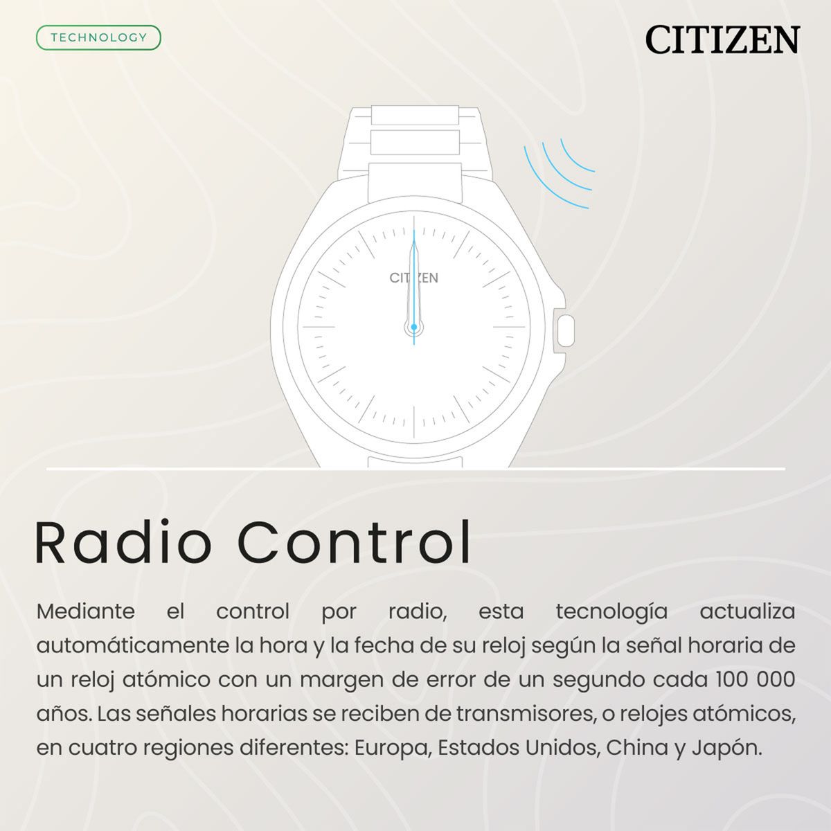 CITIZEN - Reloj Citizen Hombre Sport Luxury. Reloj Cuero Azul AT8020-03L