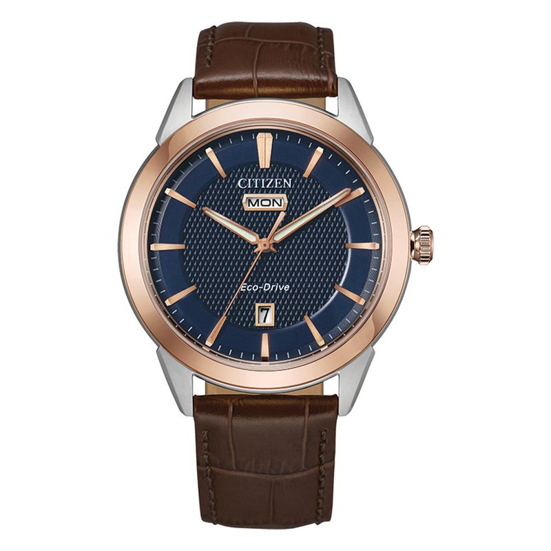 CITIZEN - Reloj Citizen Hombre Dress/ Classic. Reloj Cuero Café AW0096-06L