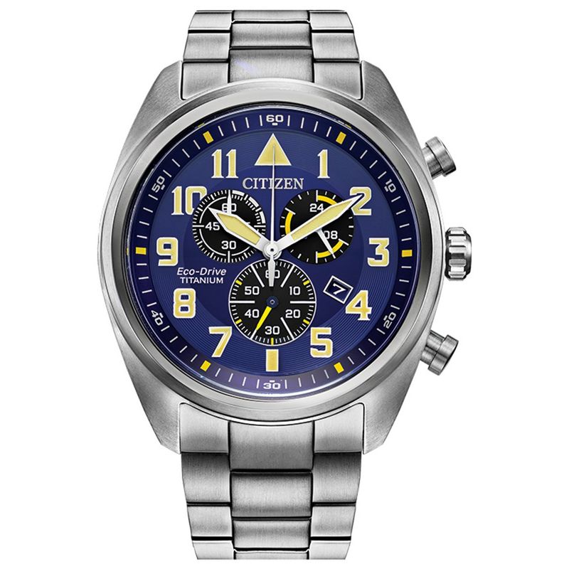 CITIZEN - Reloj Citizen Hombre Weekender. Reloj Titanio Plateado AT2480-57L