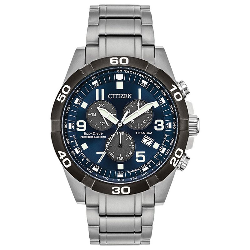 CITIZEN - Reloj Citizen Hombre Weekender. Reloj Titanio Plateado BL5558-58L