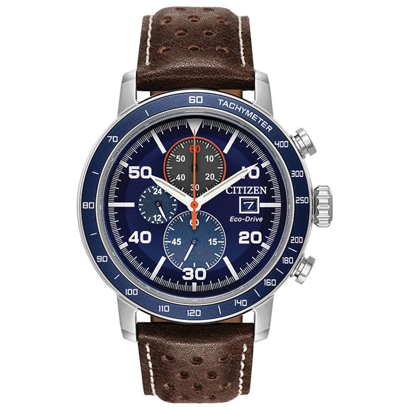 CITIZEN - Reloj Citizen Hombre Weekender. Reloj Cuero Café CA0648-09L