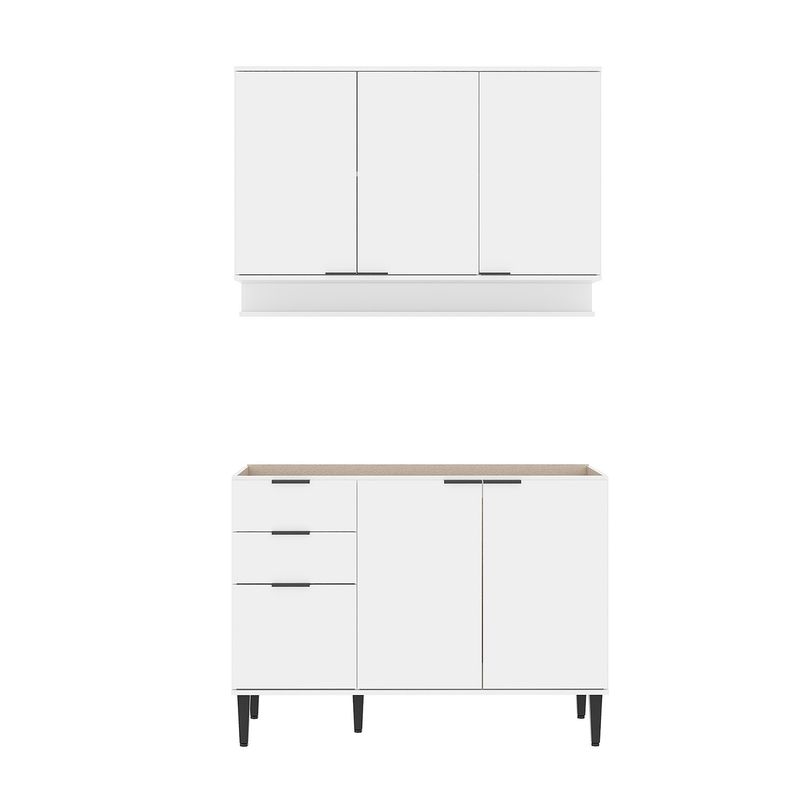 BERTOLINI - Cocina Integral en MDP 120cm sin meson Blanca