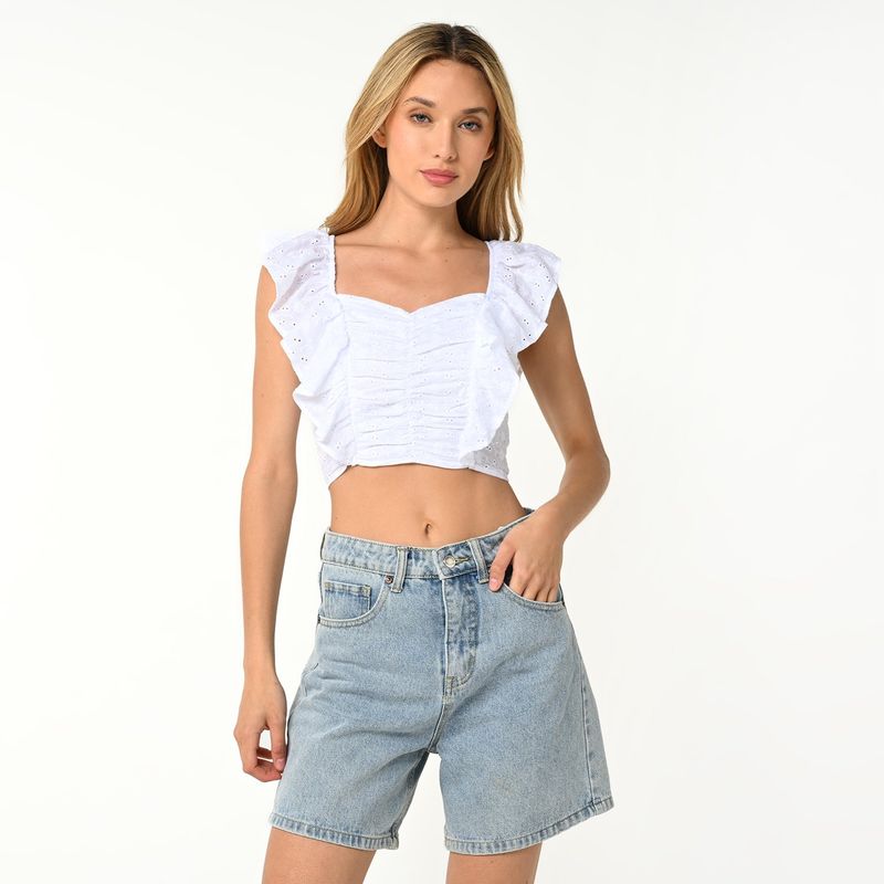 SYBILLA - Blusa Mujer Sin mangas de Algodón Sybilla