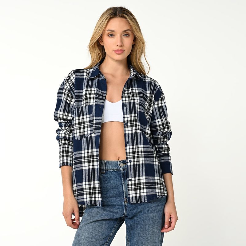 SYBILLA - Blusa Mujer Manga larga de Algodón Sybilla