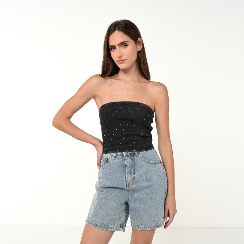SYBILLA - Blusa Mujer Con aplique Sin mangas de Algodón Sybilla