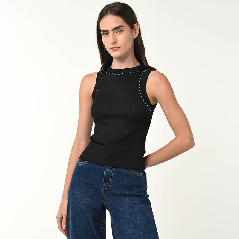 SYBILLA - Blusa Mujer Sin mangas Sybilla