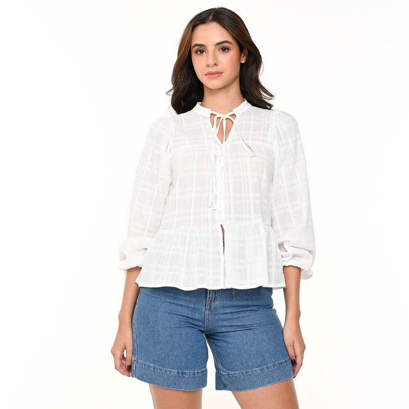 SYBILLA - Blusa Mujer Manga larga de Algodón Sybilla