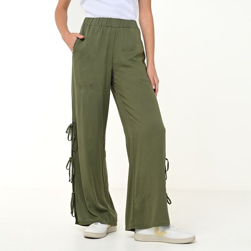 SYBILLA - Pantalón Wide leg Mujer Tiro alto Sybilla