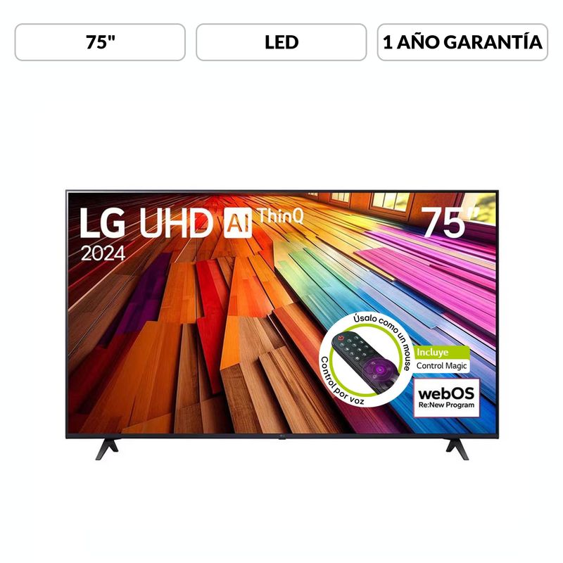 LG - Televisor LG | 75 pulgadas 4K UHD LED | 75UT8050PSB