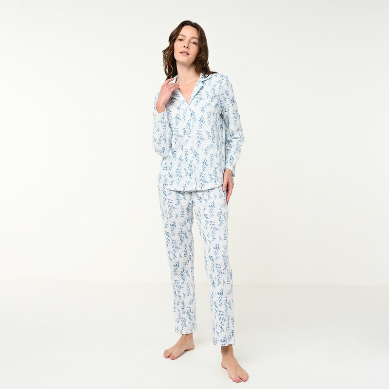 SOUTHLAND - Conjunto pijama navideña mujer pantalón y manga larga Southland
