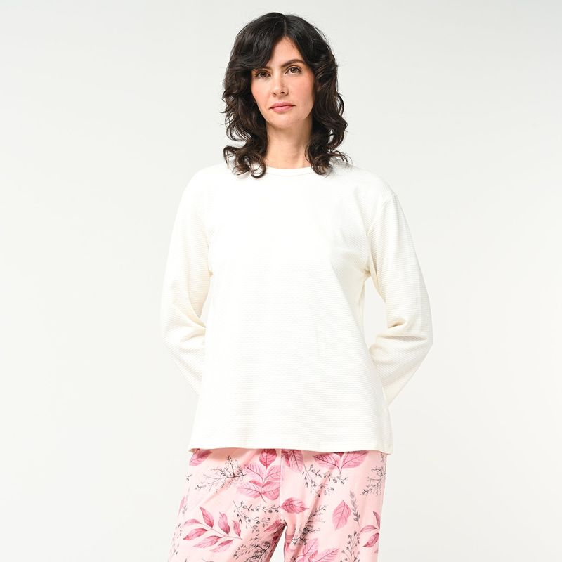 SOUTHLAND - Conjunto pijama navideña mujer pantalón y manga larga Southland