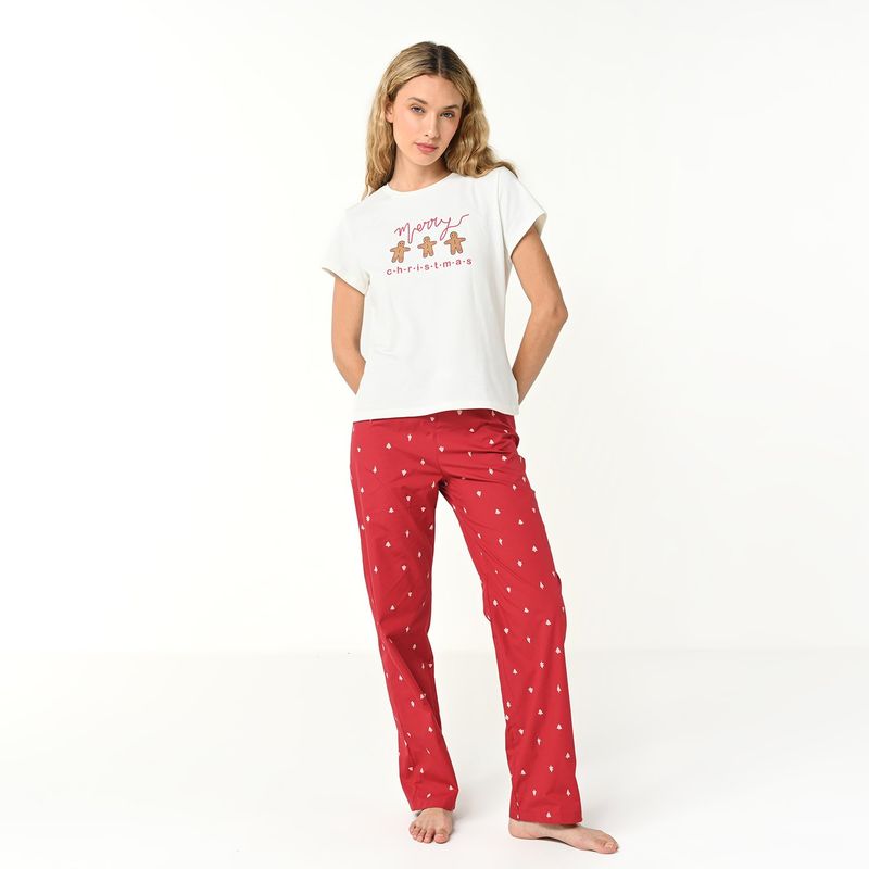 SYBILLA - Conjunto pijama mujer pantalón largo y manga corta Sybilla
