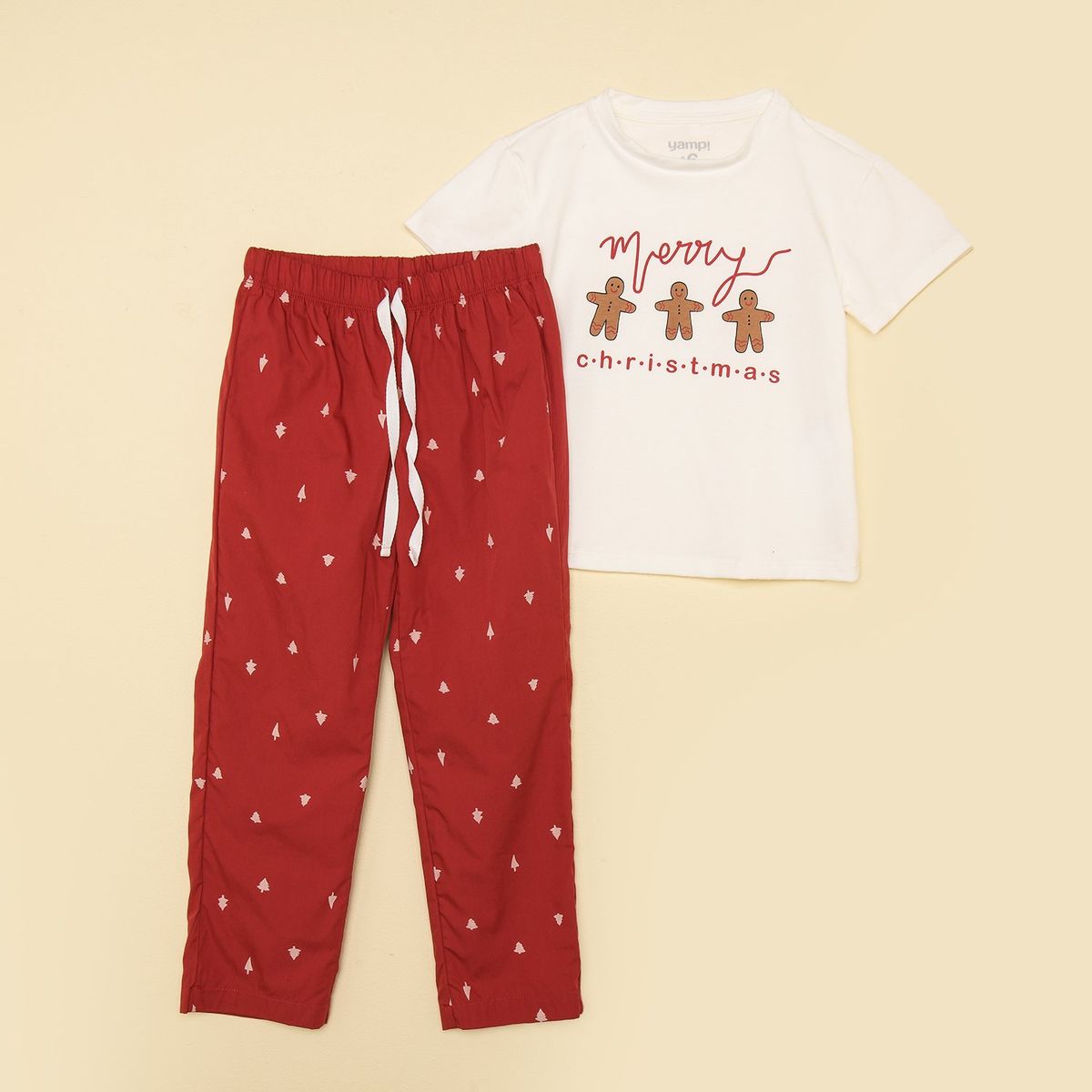 YAMP - Pijama para Niña 2 piezas con Estampado Cintura elásticada Manga corta Yamp