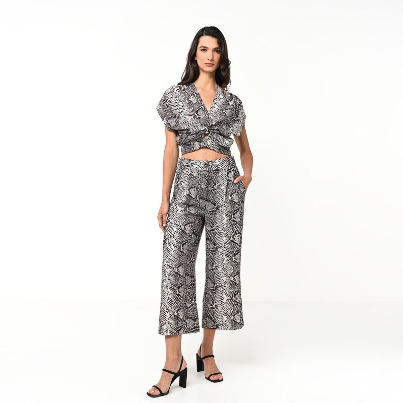 BASEMENT - Pantalón Culotte Mujer Tiro alto Basement